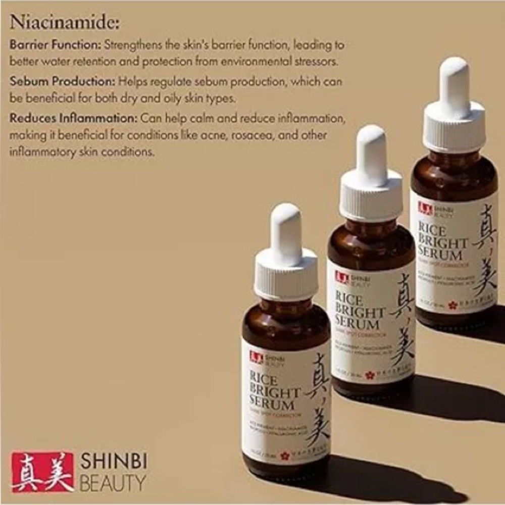 Shinbi Beauty Rice Bright‎ Serum 1oz NWB | Clean, Vegan, Brightening Skincare - Picture 7 of 13